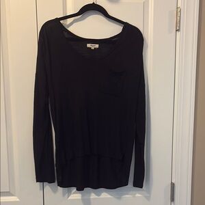 Madewell Black Long Sleeve Top